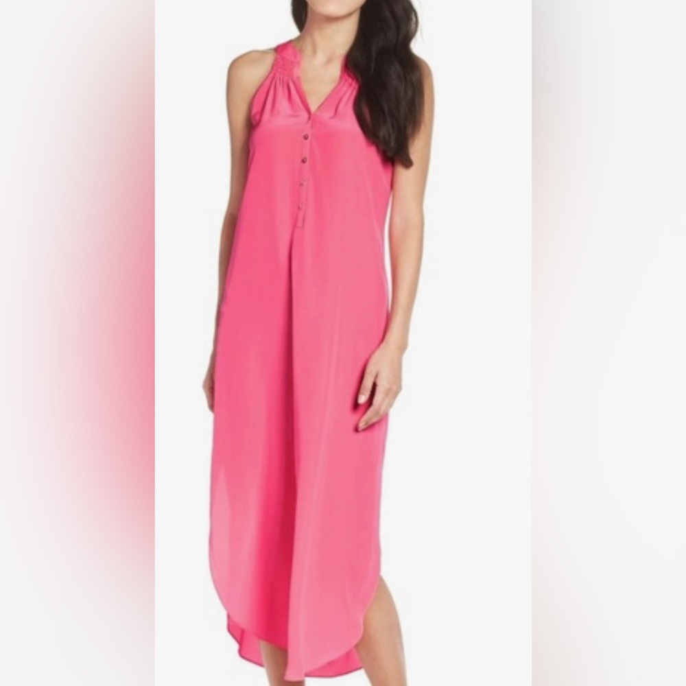 Lilly Pulitzer 100% Silk Hot‎ Pink Dress